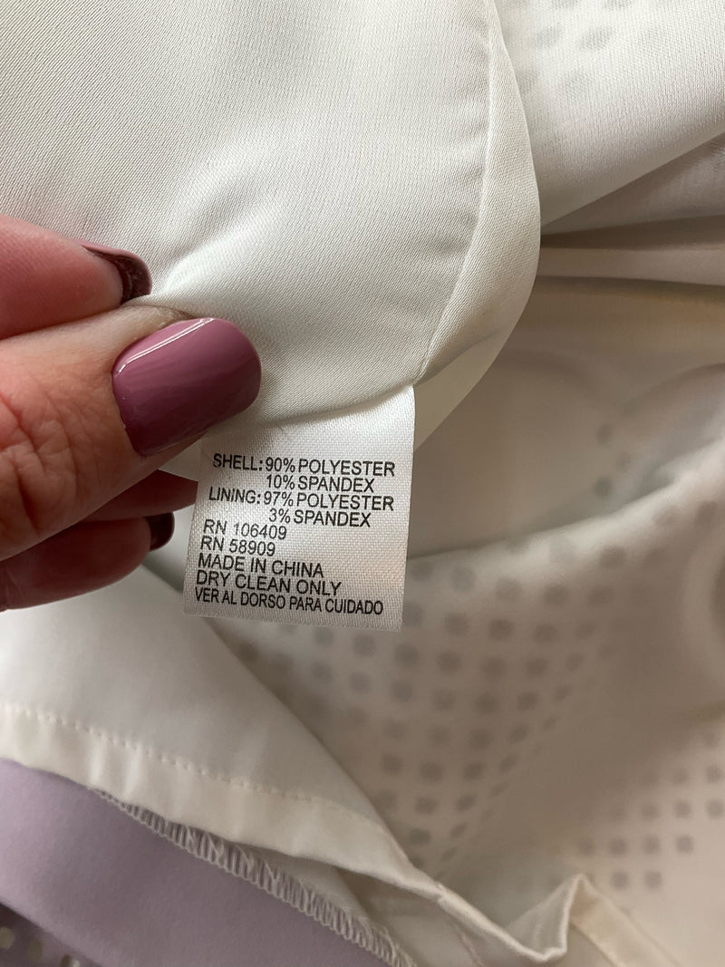 Antonio Melan White/Blue/Gray/Pink Pre-Owned Ladies Dress -i Size 12