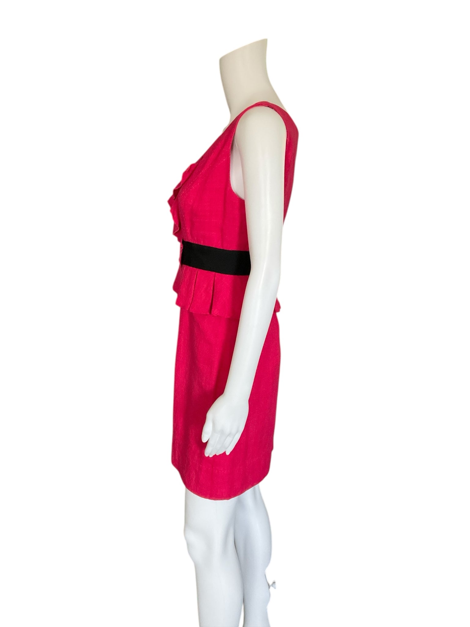 Phoebe Couture - Pink Solid Pre-Owned Ladies Dress Size 4