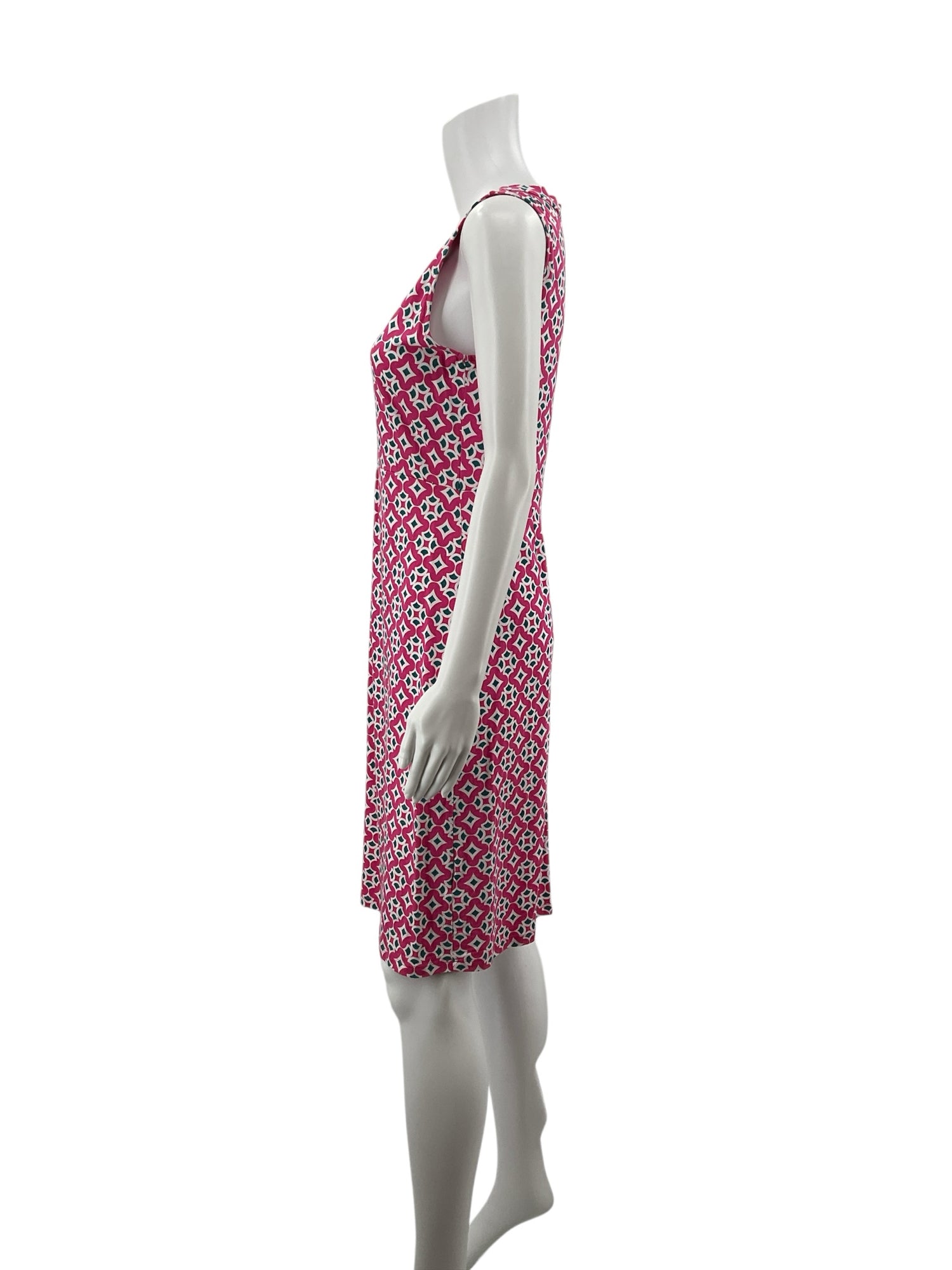 Boden Pink/Green Print Pre-Owned Ladies Dress - Size 6