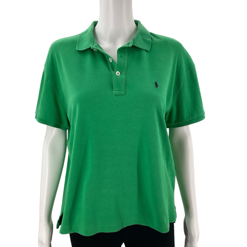 Ralph Lauren Sport Green Solid Pre-Owned Ladies Top - Size Large - Margaret’s Fine Consignment