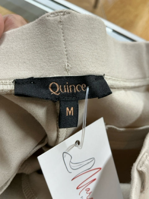 Quince Ultra-Stretch Ponte Straight Leg Pants Size Medium Clay