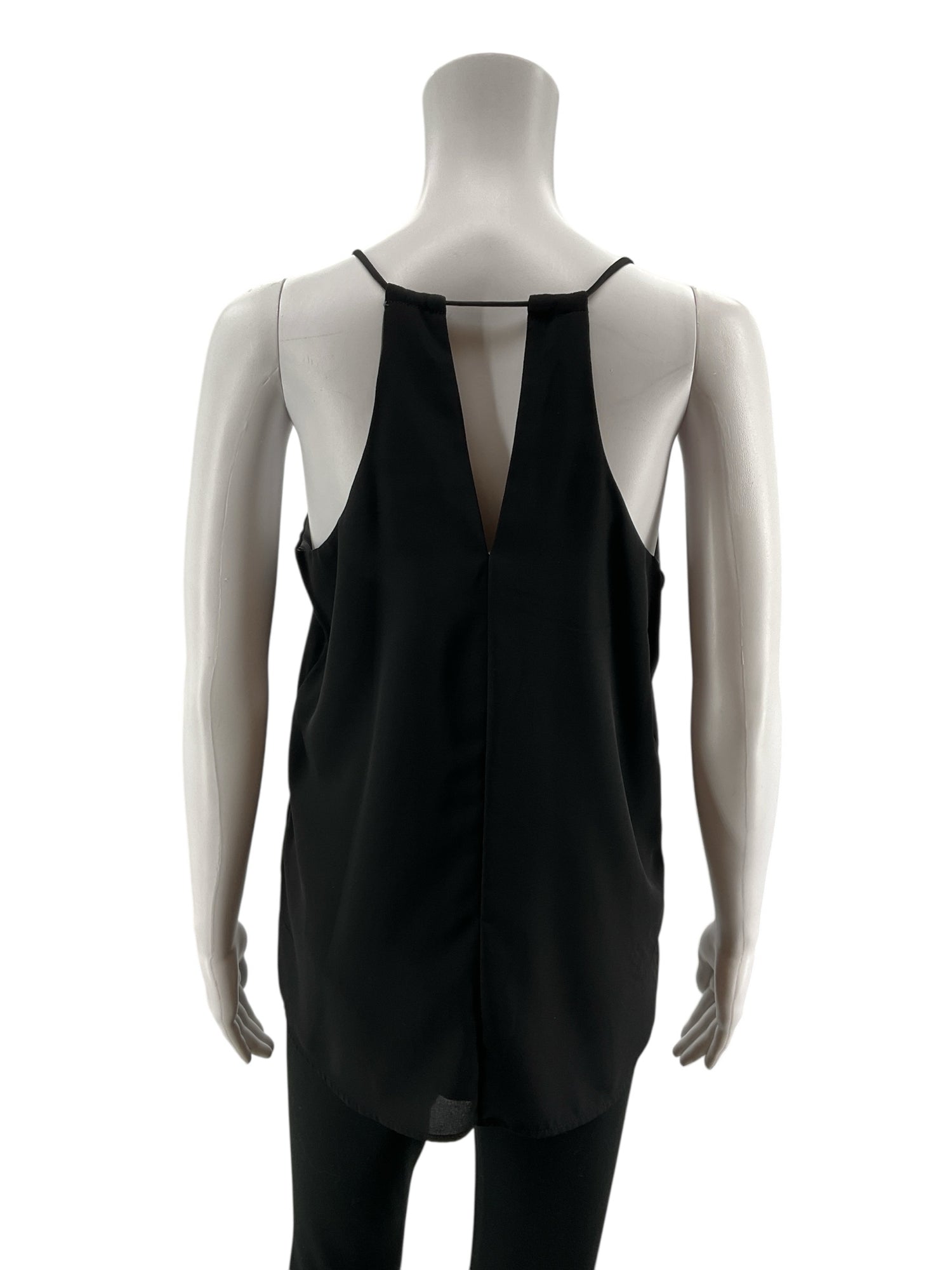 Bar III Black V-Neck Spaghetti Strap Cami Top Size Medium