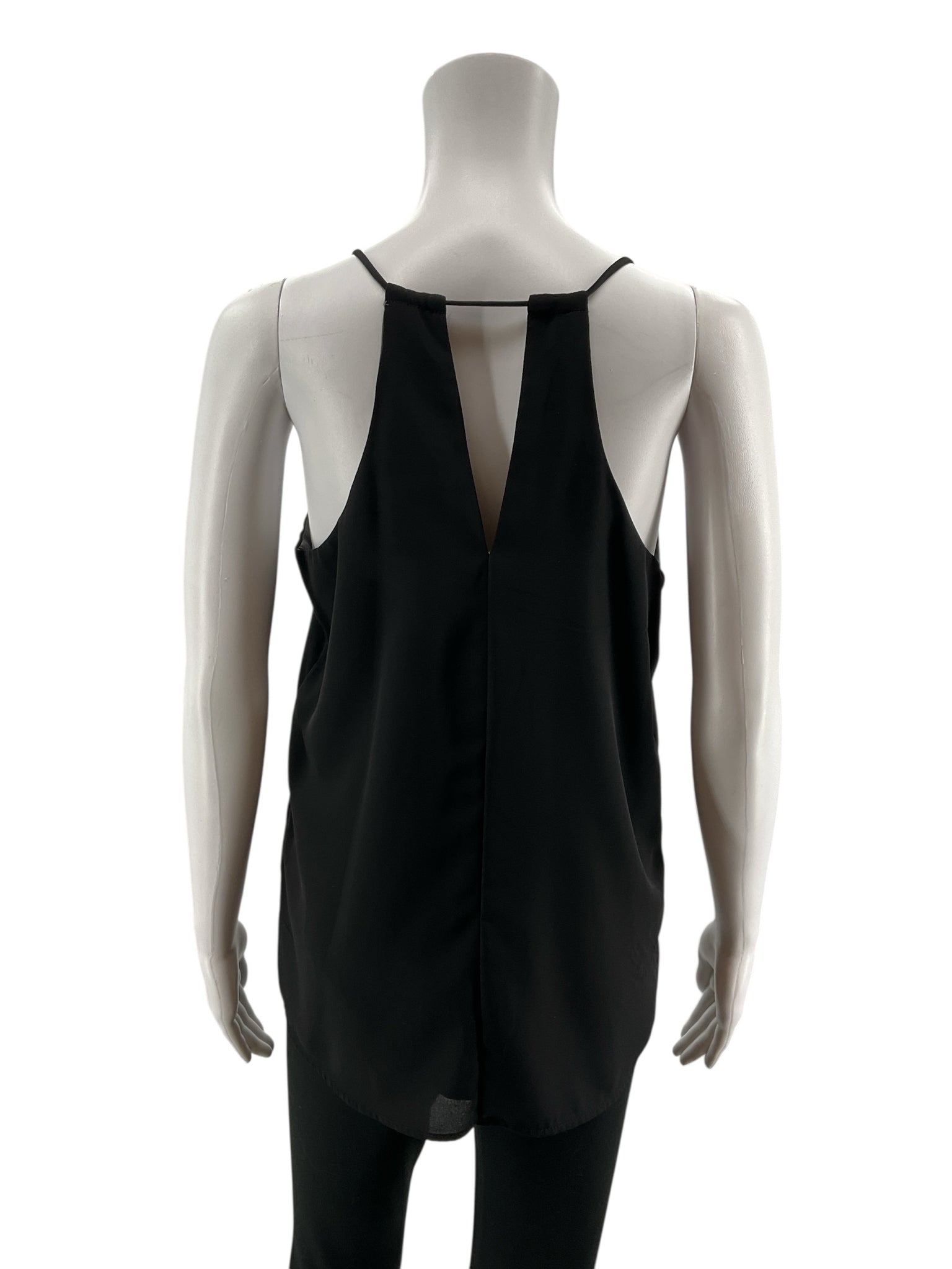 Bar III Black V-Neck Spaghetti Strap Cami Top Size Medium