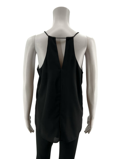 Bar III Black V-Neck Spaghetti Strap Cami Top Size Medium