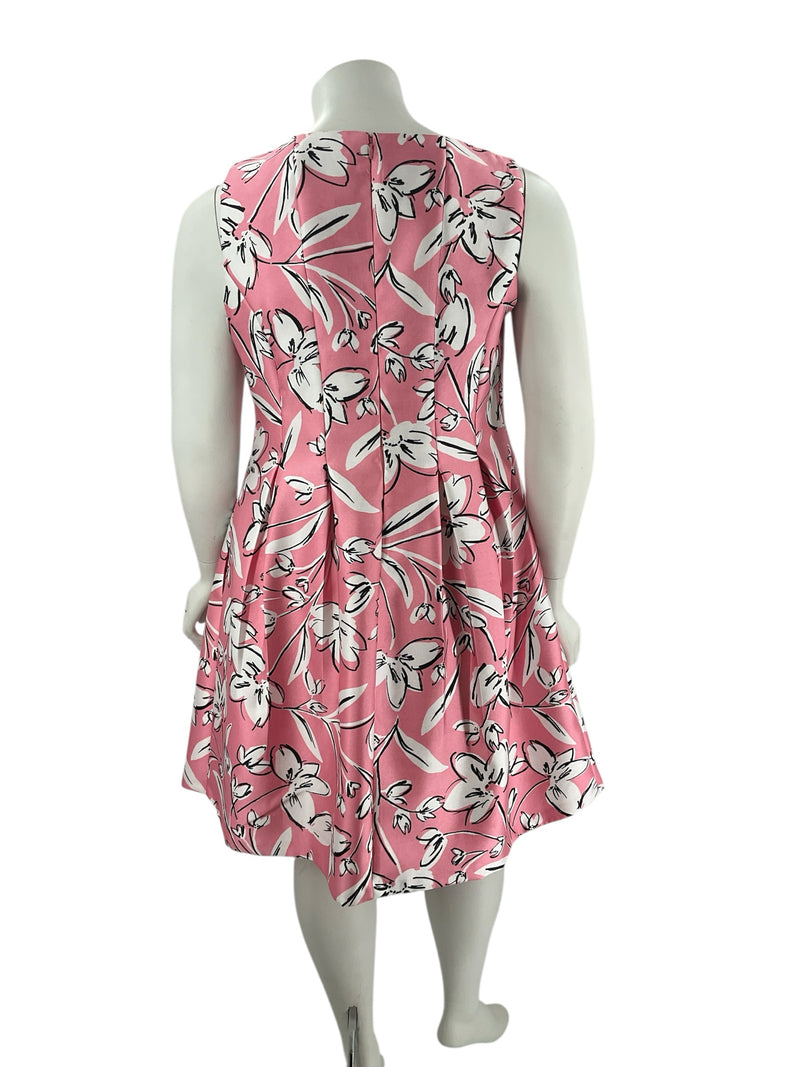 Jessica Howard Pink/White/Black Floral Pre-Owned Ladies Dress - Size 16W - Margaret’s Fine Consignment