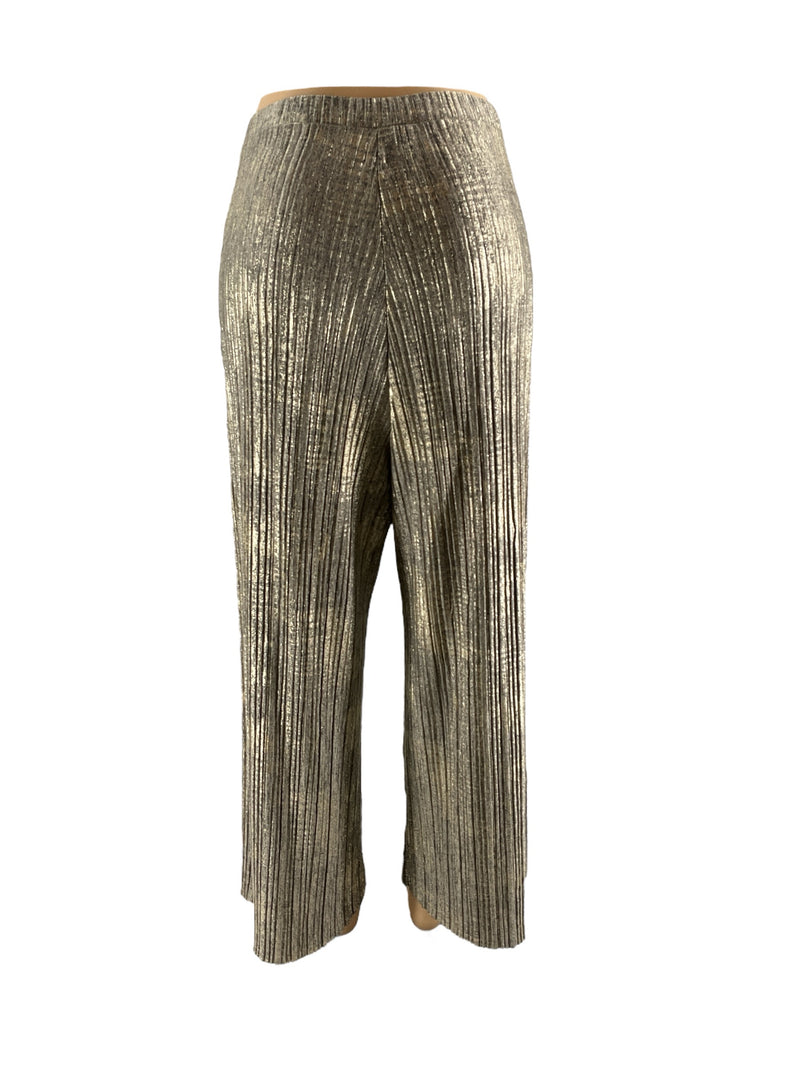 Elevenses Gold Sparkle Pre-Owned Ladies Pants - Size Large