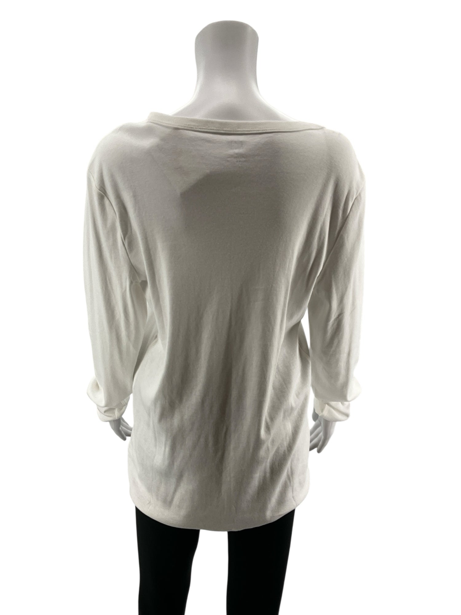 Gap Favorite Tee Long Sleeve T-Shirt XL White NWT Cotton Modal Blend