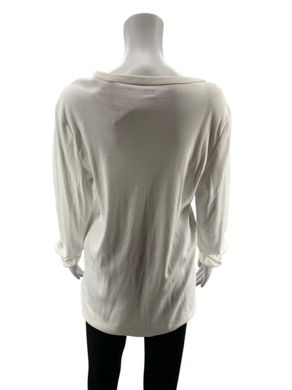 Gap Favorite Tee Long Sleeve T-Shirt XL White NWT Cotton Modal Blend