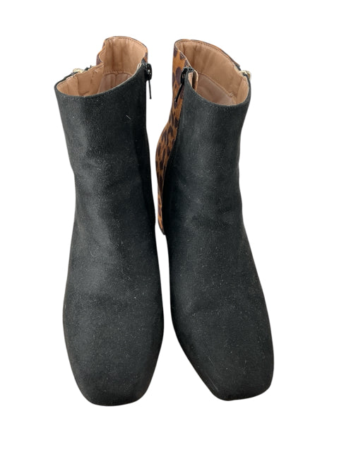 Shoe Black/Tan Animal Booties Size 11