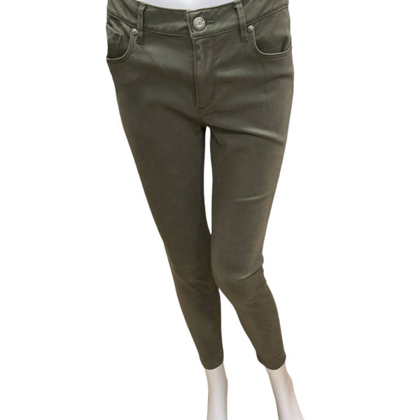 Loft Olive Solid Pre-Owned Ladies Pants - Size 8 - Margaret’s Fine Consignment