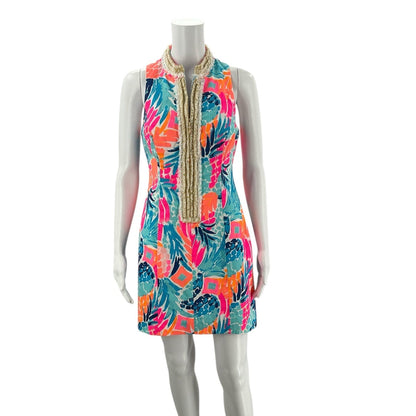 Lilly Pulitzer Pink/Orange/Blue Floral Pre-Owned Ladies Dress - Size 2 - Margaret’s Fine Consignment