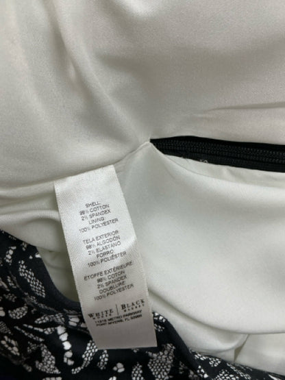 White House Black Market Size 10 Black/White Print Pre-Owned Ladies Skirt
