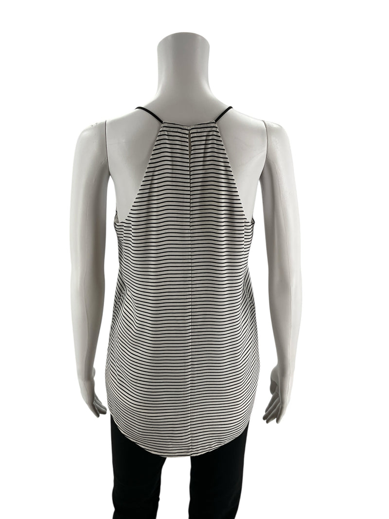 Express Black/White Stripe Pre-Owned Ladies Top - Size Small