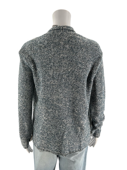 Pure Jill Blue/White Solid Pre-Owned Ladies Shrug - Size XS - Margaret’s Fine Consignment