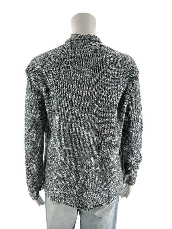 Pure Jill Blue/White Solid Pre-Owned Ladies Top - Size XS