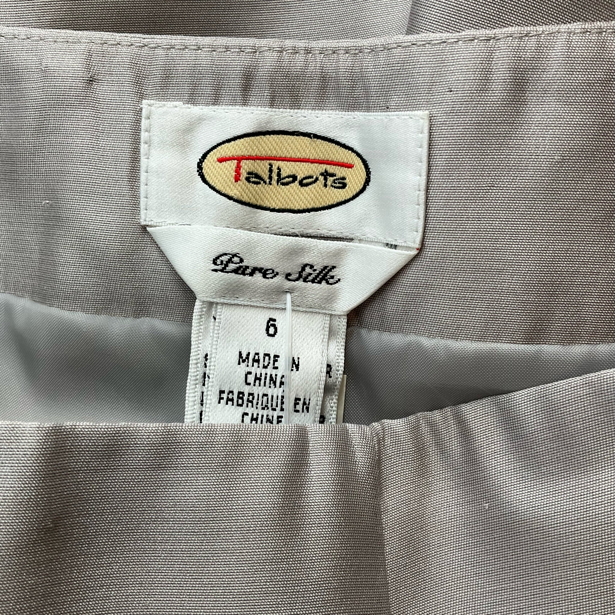 Talbots Gray Tapered Silk Pants – Size 6, Excellent Condition - Margaret’s Fine Consignment