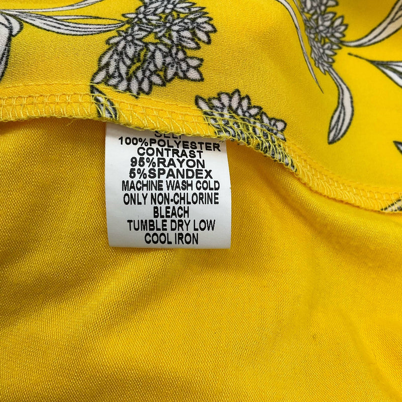 Papermoon Yellow/White Floral Ladies Pre-Owned Top - Size Small - Margaret’s Fine Consignment