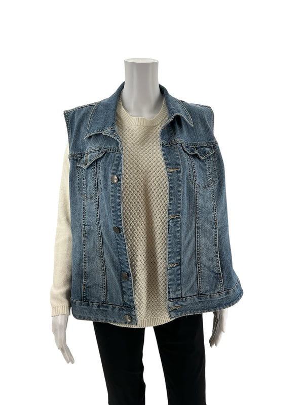 Jag Blue Denim Pre-Owned Ladies Vest - Size XL