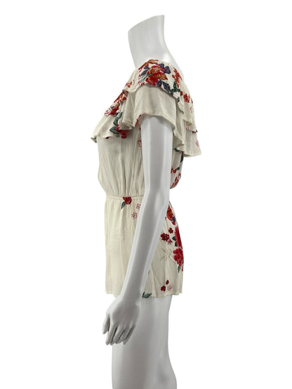 Illa Illa Off The Shoulder Ruffle Floral Romper Size Small