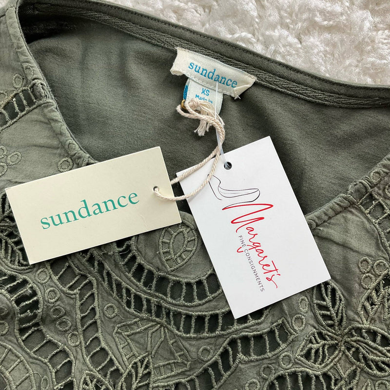 Sundance Olive Solid Pre-Owned Ladies New with Tags Top - Size XS - Margaret’s Fine Consignment