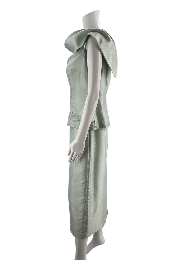 Donna Morgan Light Green Pre-Owned Ladies Dress - Size 12