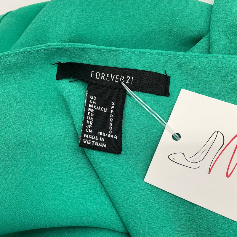Forever 21 Teal Solid Ladies Pre-Owned Top - Size Small - Margaret’s Fine Consignment