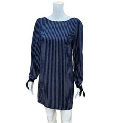 Moonlight Blue/Black Print Pre-Owned Ladies Dress - Size Small - Margaret’s Fine Consignment