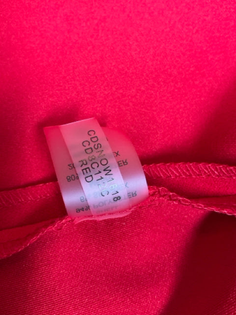 Calvin Klein Red Solid Pre-Owned Ladies Dress - Size 2