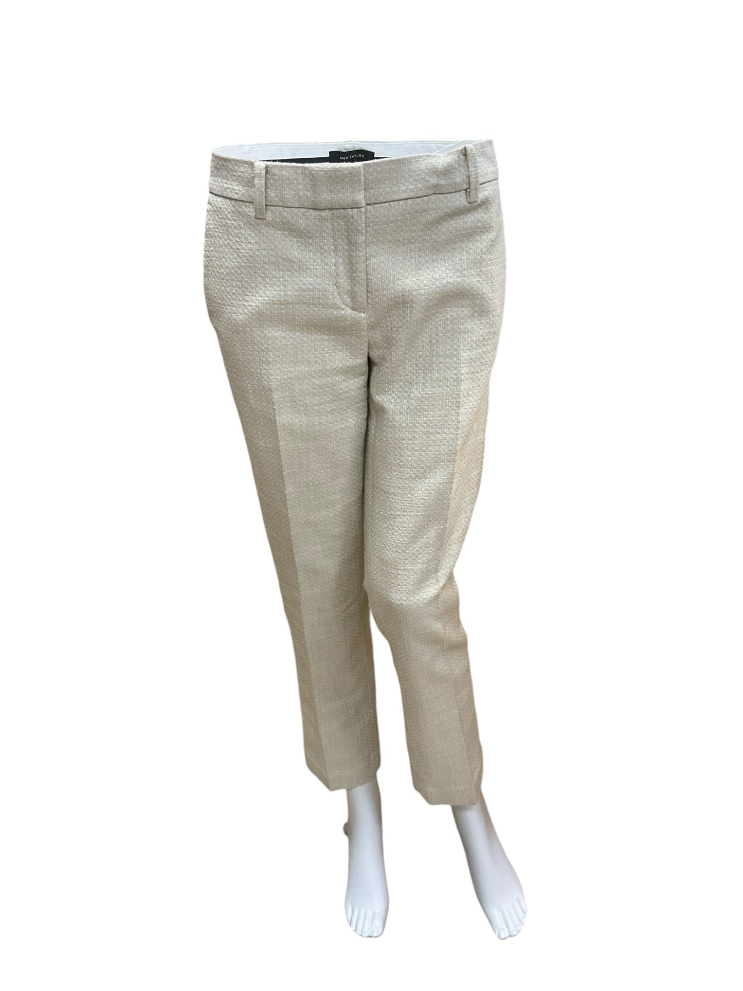 Ann Taylor Size 0 Tan Solid Pre-Owned Pants