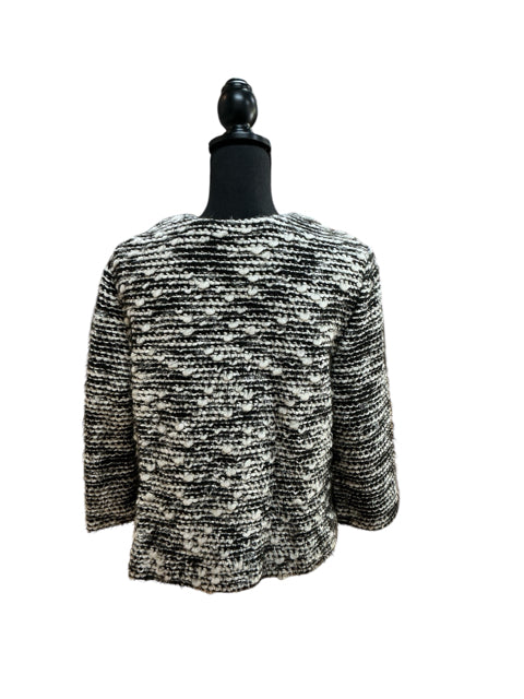 St. John Couture Eyelash Bouclé Knit Jacket Black White Size 16 NWT