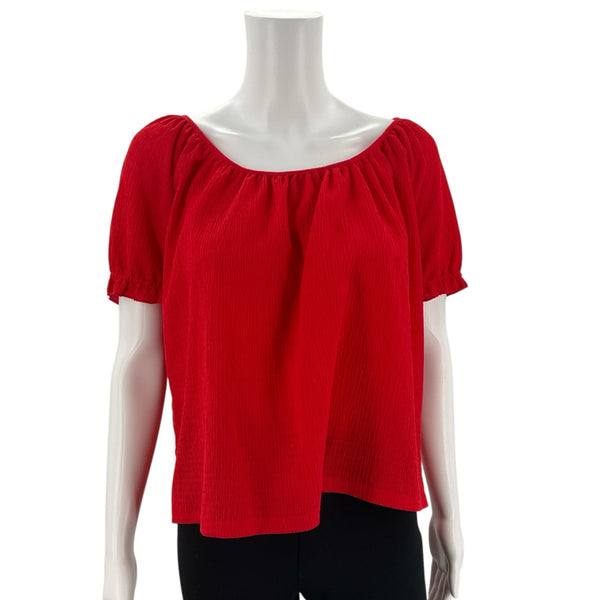 Madewell Red Solid Pre-Owned Ladies Top - Size Medium - Margaret’s Fine Consignment