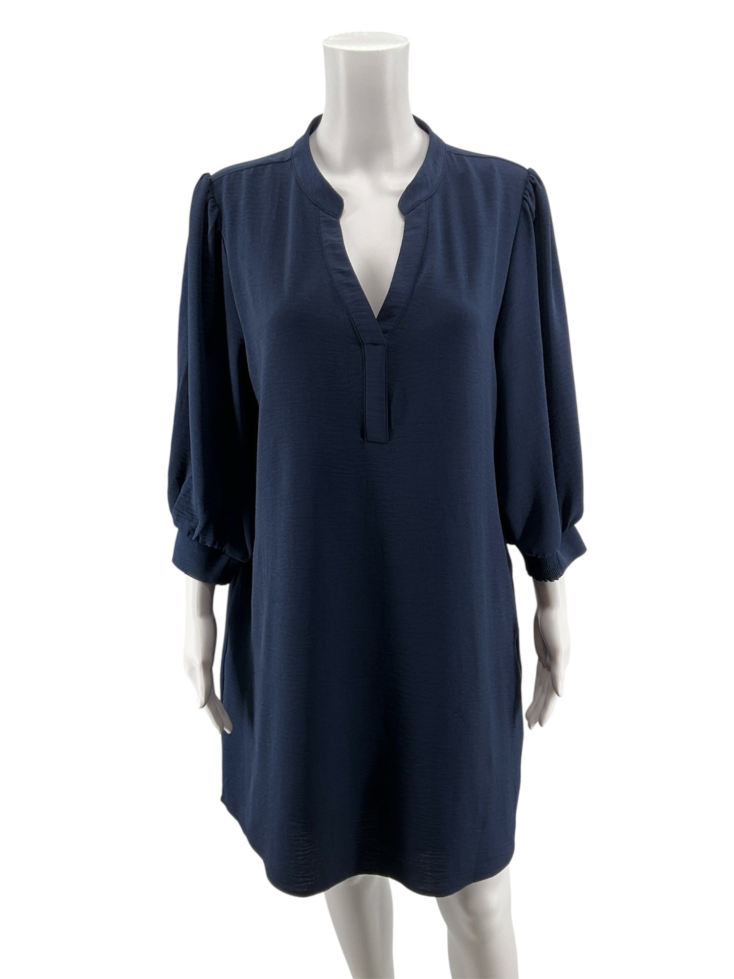 jodifl Size M Navy Solid Pre-Owned Ladies New With Tags Dress