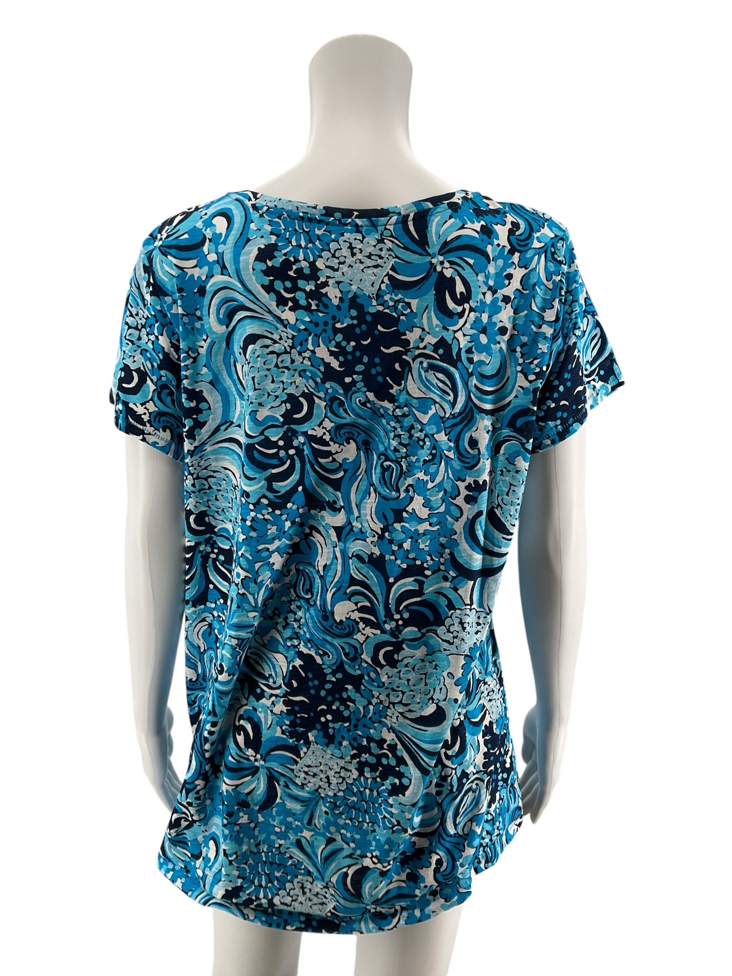 Lilly Pulitzer Michele V-Neck Top in She She Shells Print Size Large