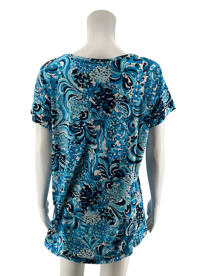 Lilly Pulitzer Michele V-Neck Top in She She Shells Print Size Large