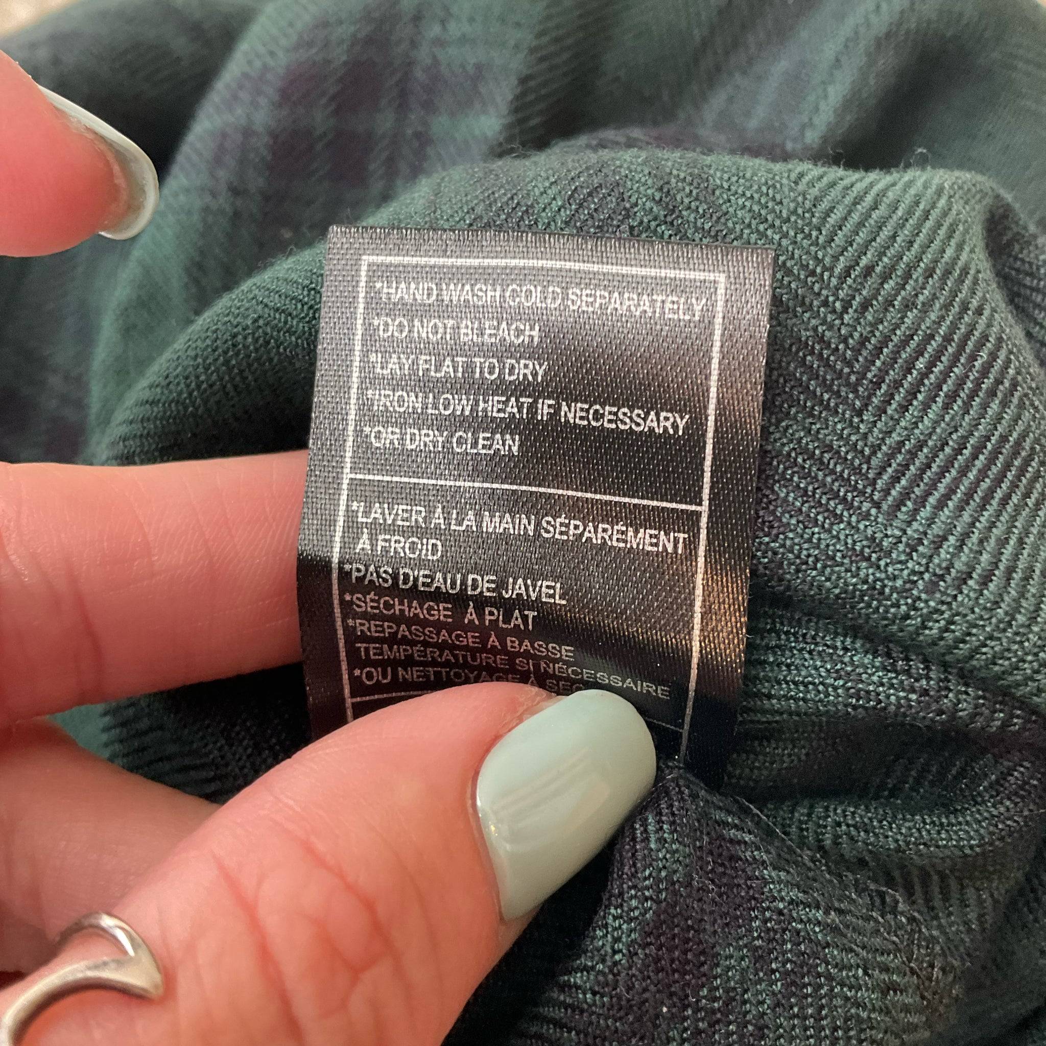 BB Dakota Green/Black Plaid Top - Size Small - Margaret’s Fine Consignment