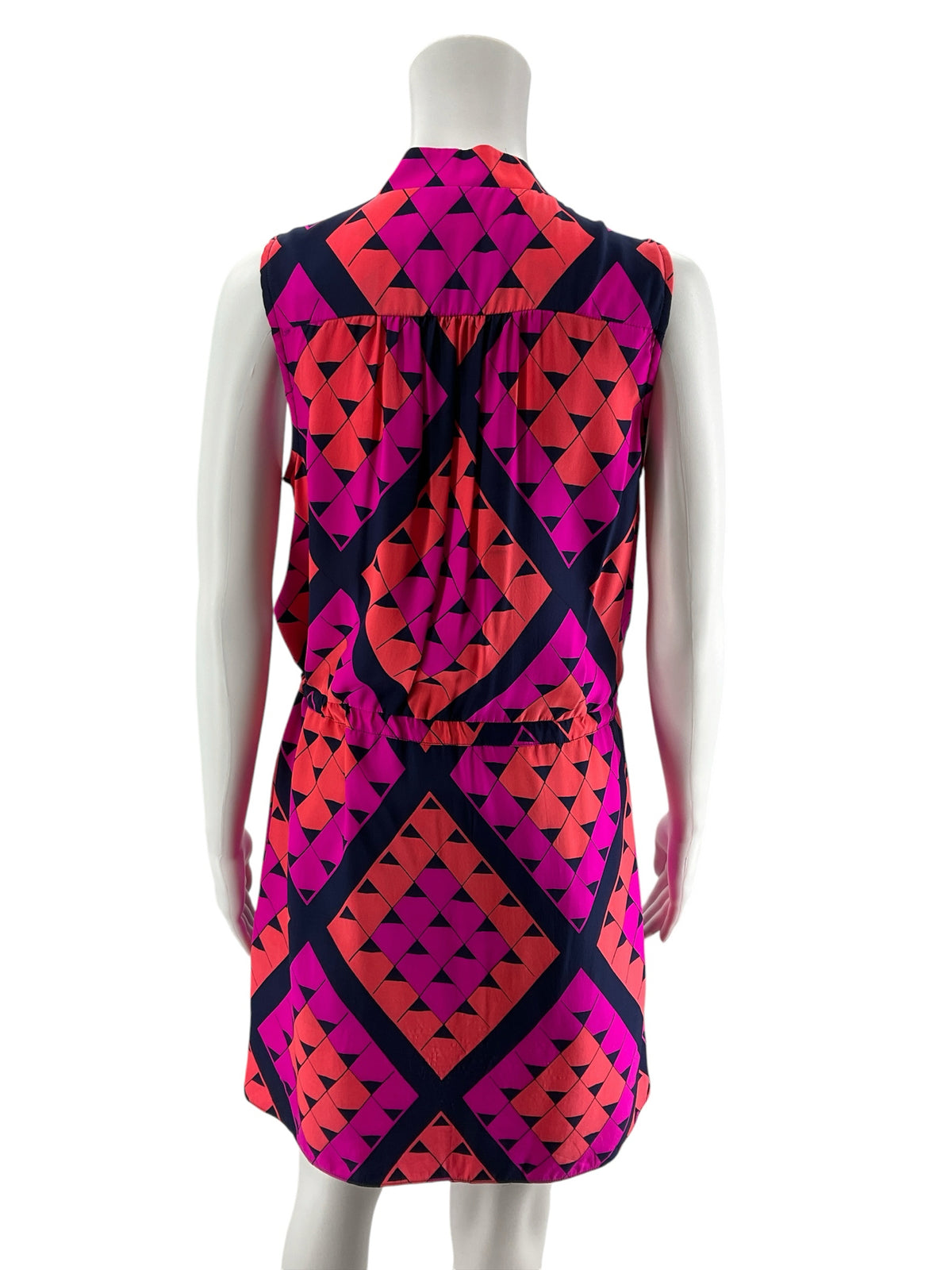 Alice &amp; Trixie Geometric Print Silk Tie-Waist Mini Dress Size Small - ONLINE ONLY