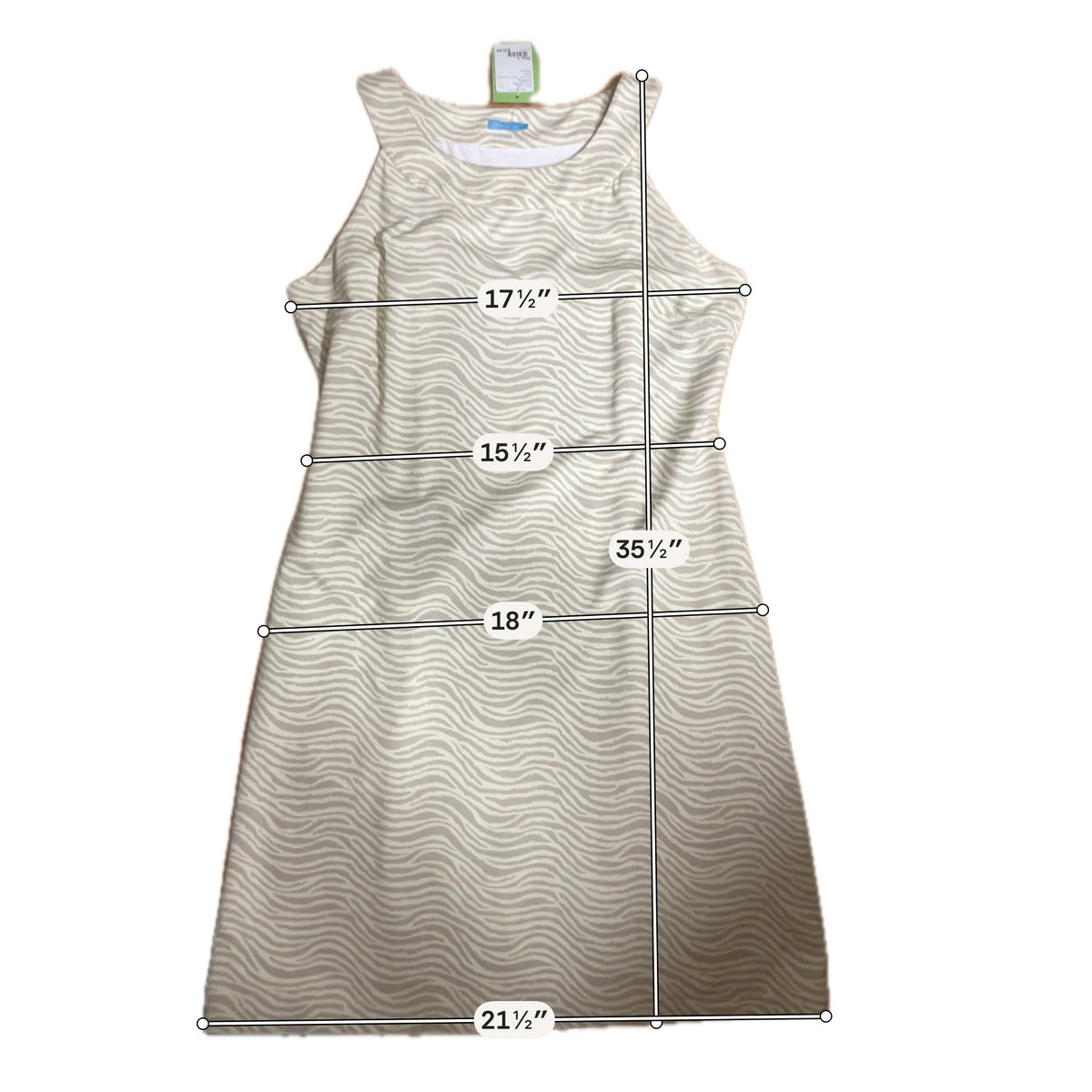 J. McLaughlin Tan &amp;amp; Cream Zebra Print Sleeveless Dress - Size L - ONLINE ONLY