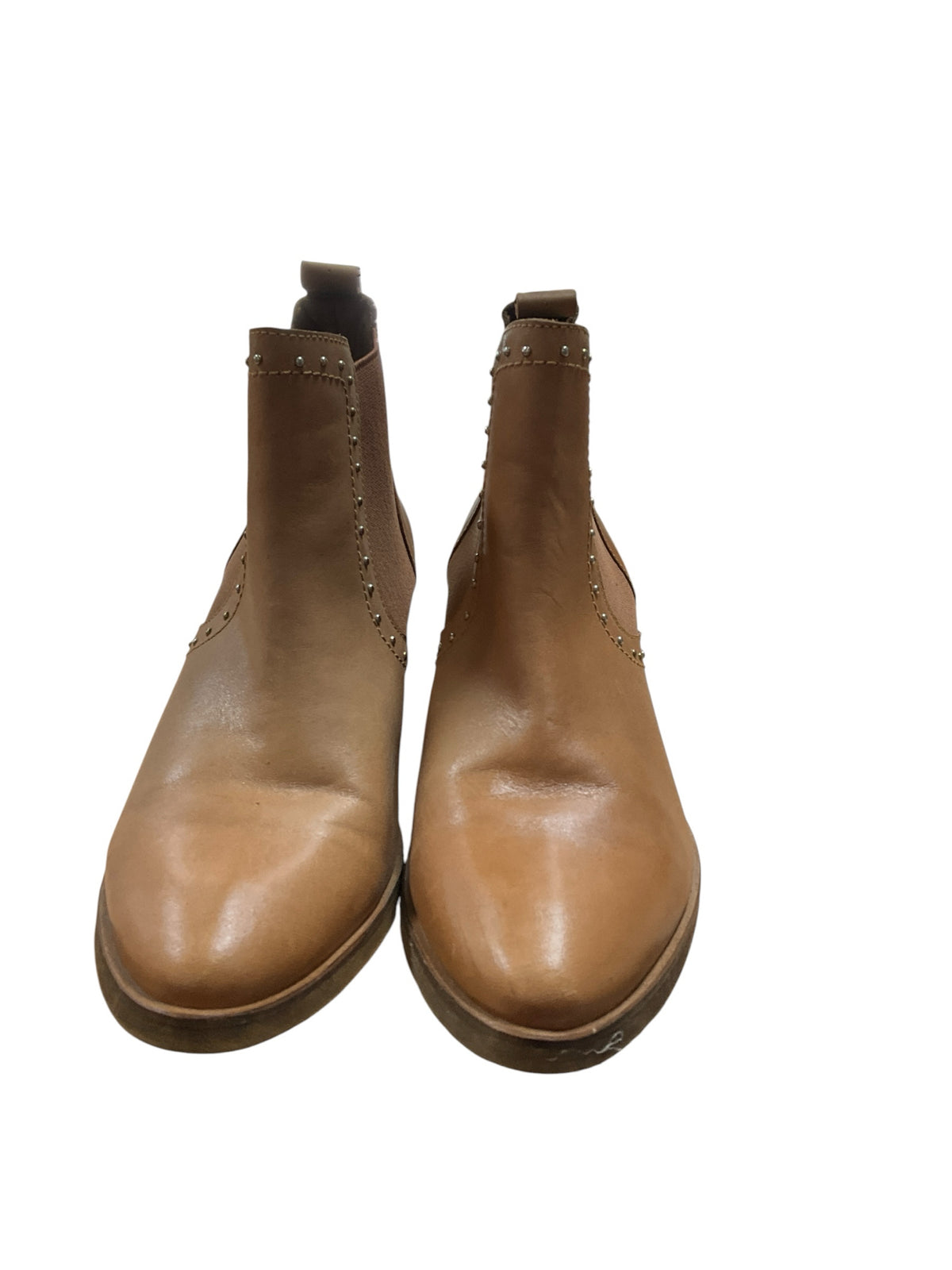 Stivali Camel Tan Studded Chelsea Ankle Boots Womens Size 7.5 / EU 39
