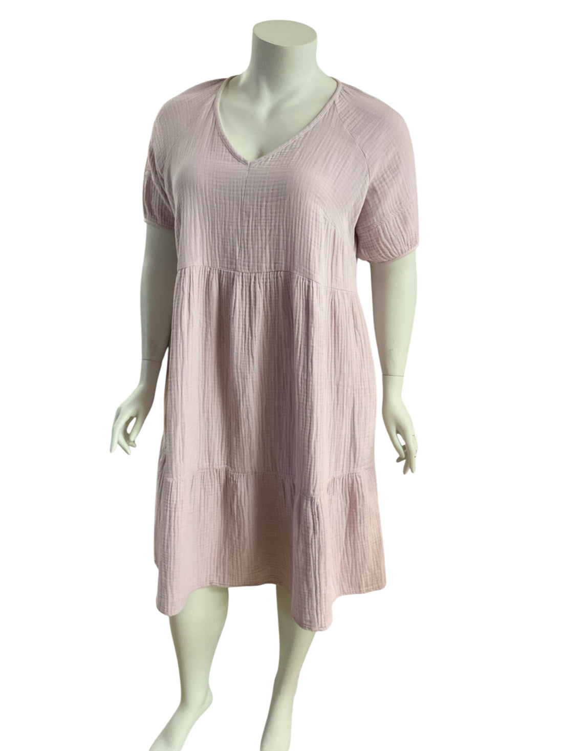 Isabel Maternity by Ingrid &amp; Isabel Pink Maternity Tiered Gauze Dress Pink XL NWT - Size XXL