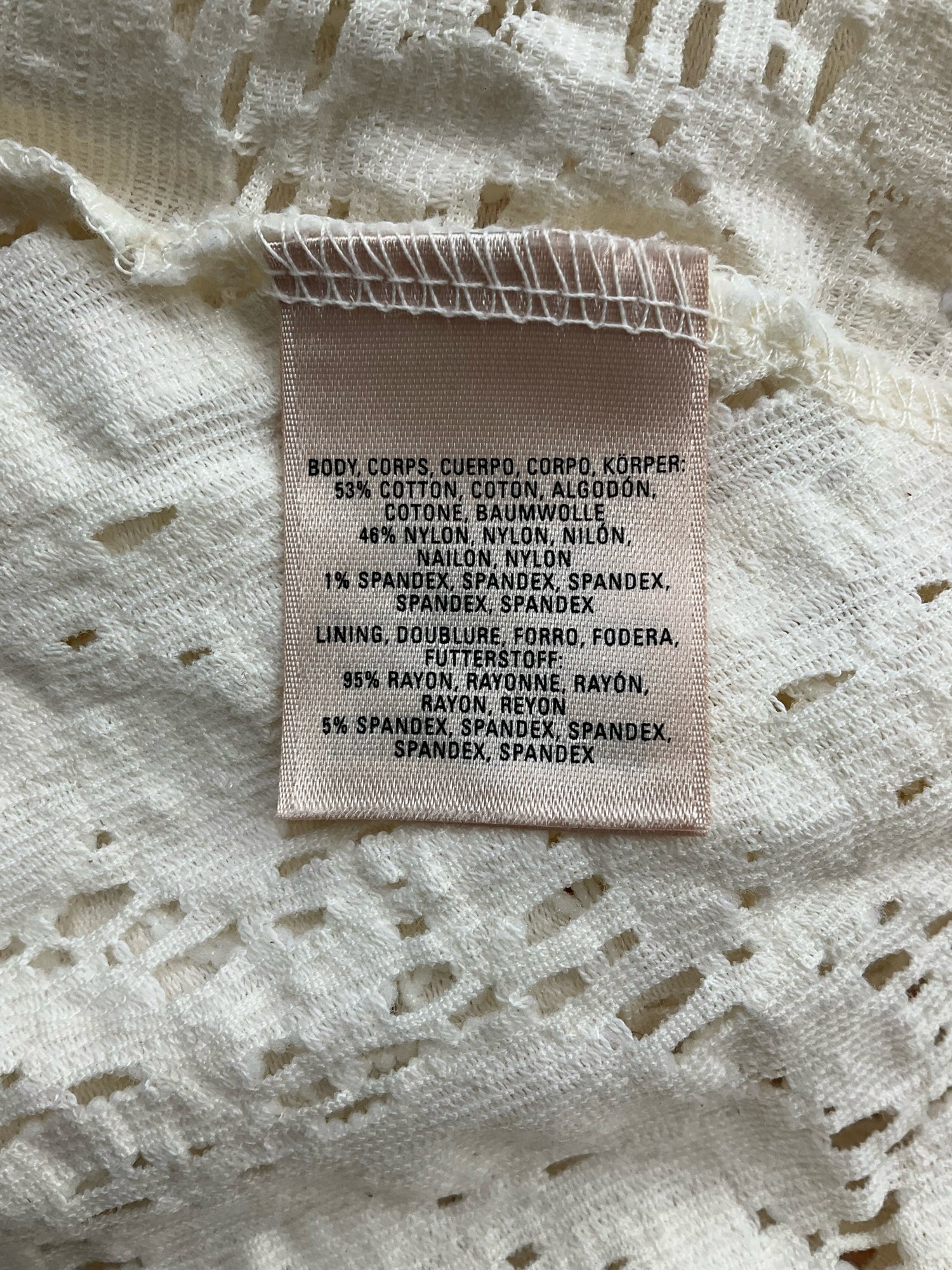 Maeve Cream Lace Pre-Owned Ladies Dress - Size Medium