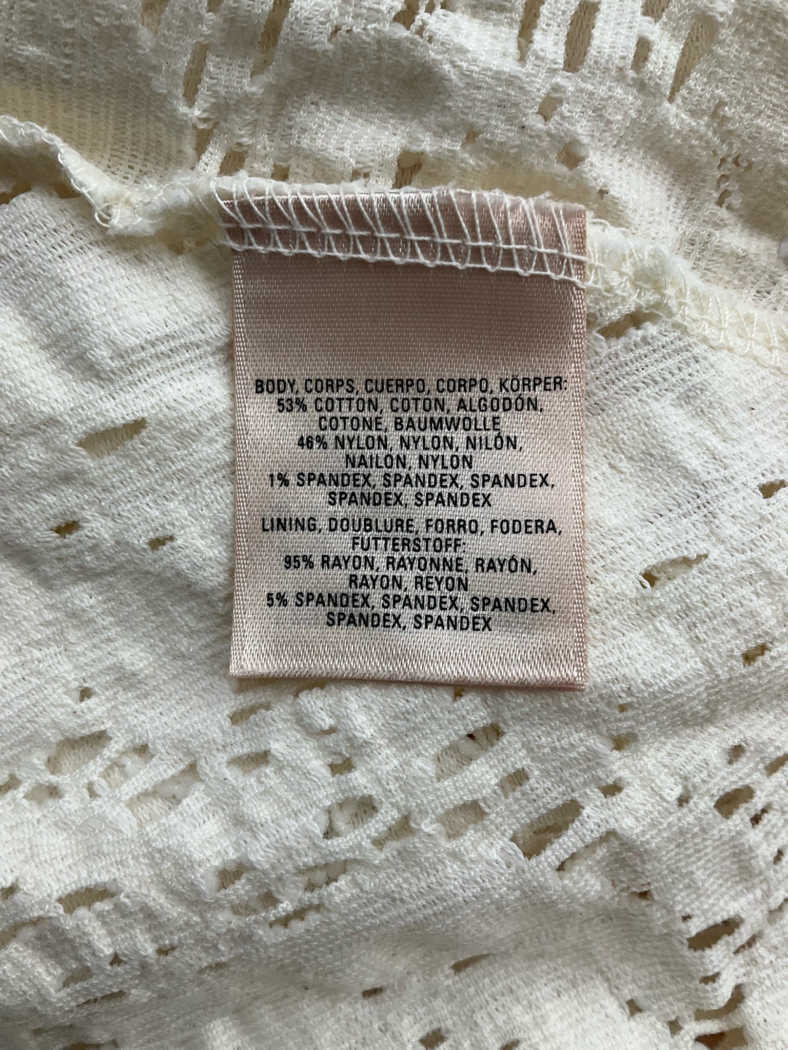 Maeve Cream Lace Pre-Owned Ladies Dress - Size Medium