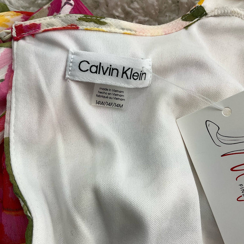 Calvin Klein V Neck Knee Length Dress Size 14W - Margaret’s Fine Consignment