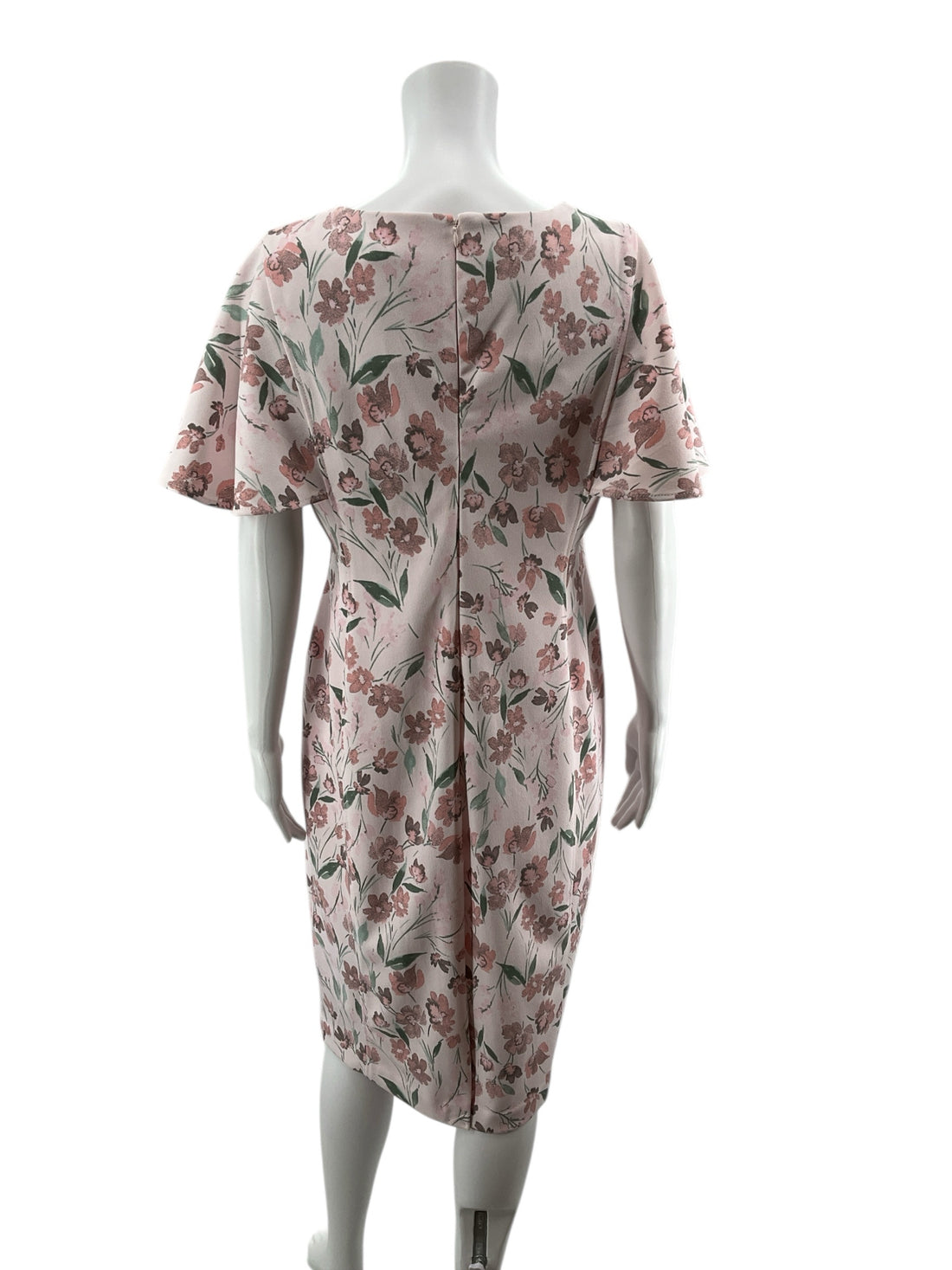 Calvin Klein Pink Floral Pre-Owned Ladies Dress - Size 10