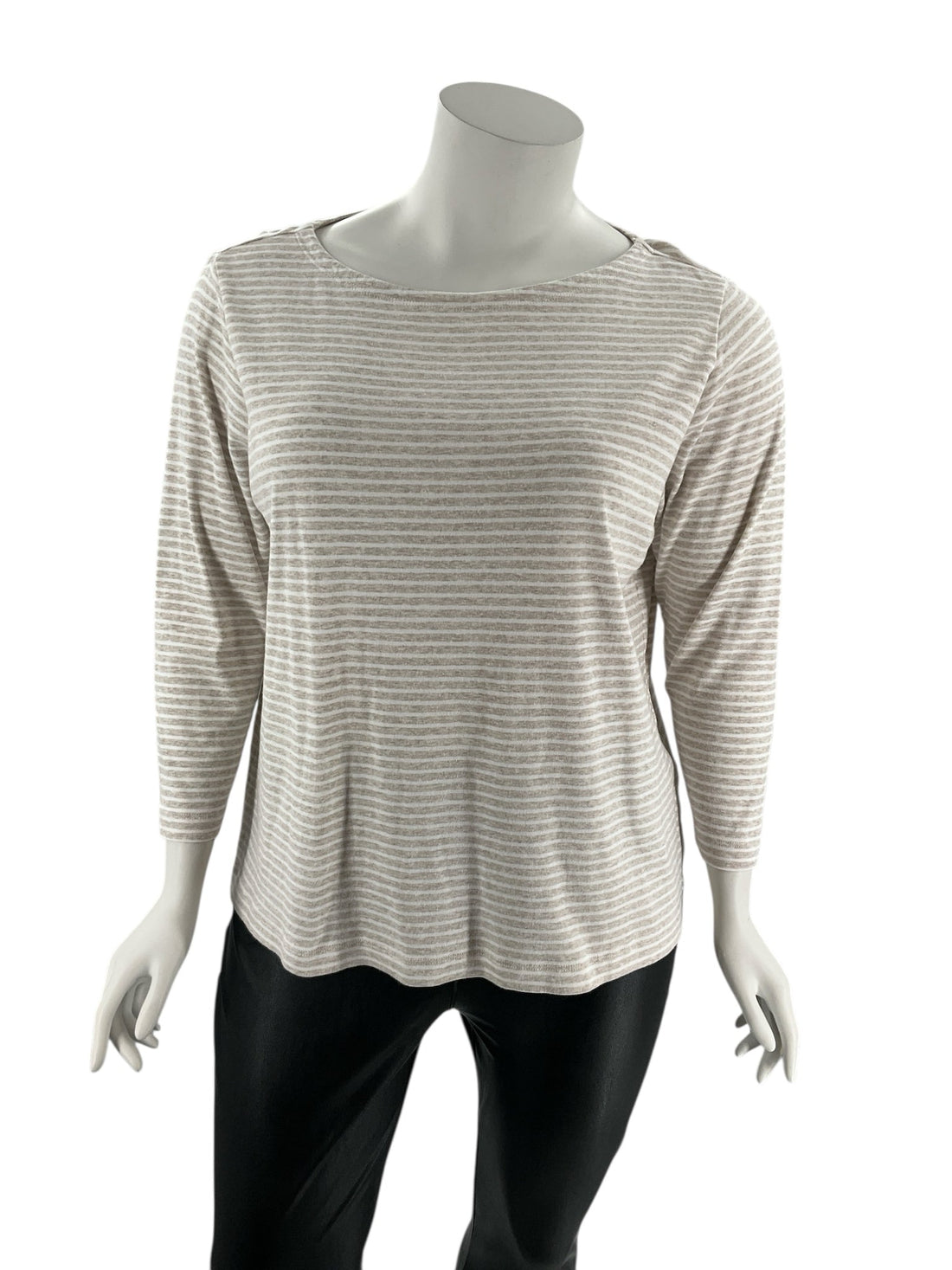 Vineyard Vines Tan/White Stripe Pre-Owned Ladies Top - Size 3X