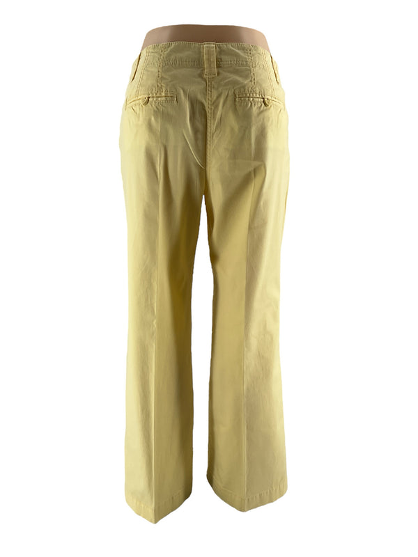 Loft Yellow Solid Pre-Owned Ladies Pants -  Size 10