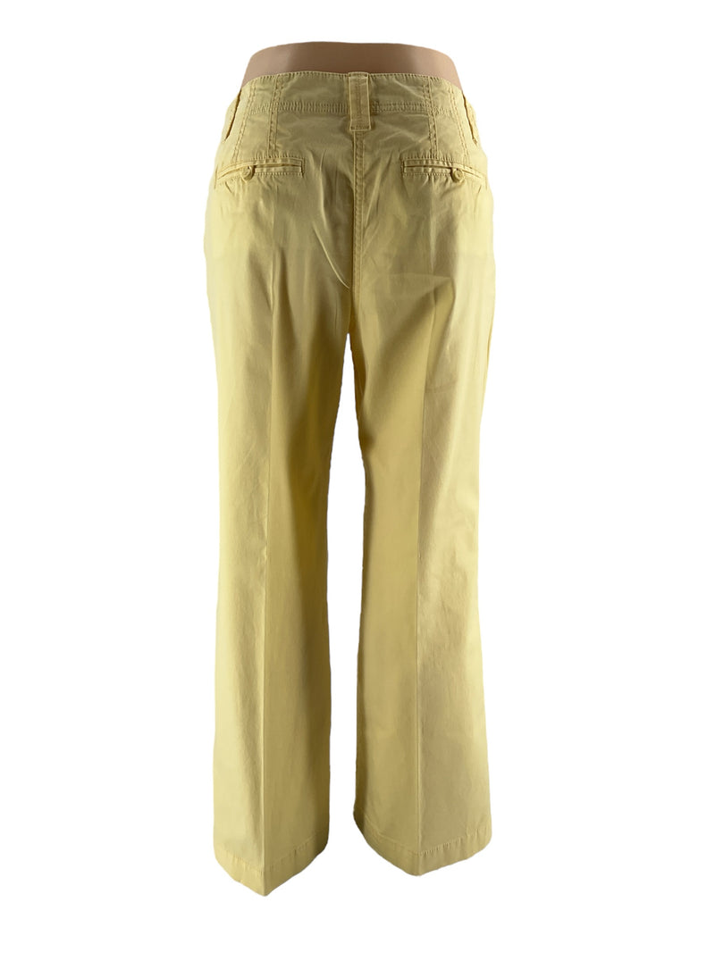 Loft Yellow Solid Pre-Owned Ladies Pants -  Size 10