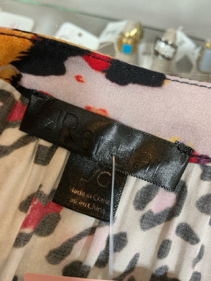 Renuar Black/Tan/Yellow Animal Pre-Owned Ladies Dress - Size Large