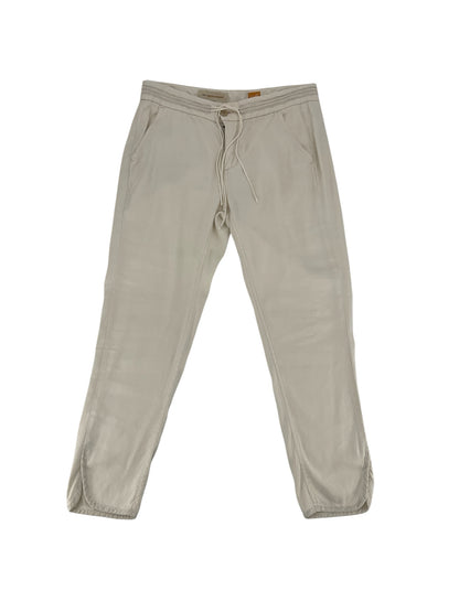 Piero and the Americans Tapered Linen Blend Drawstring Pants Size 6 Cream