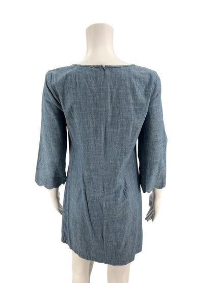 J Crew Chambray Solid Dress Size 4