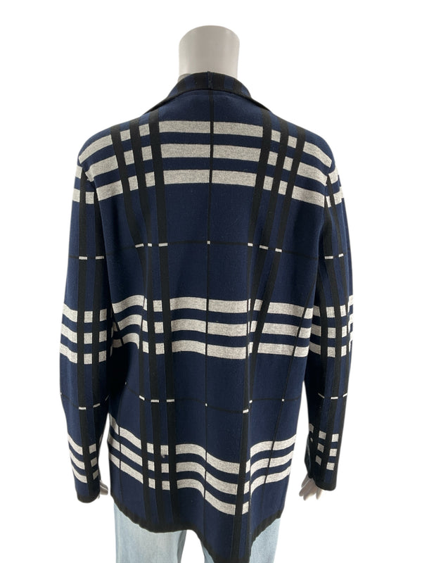 Gerry Weber Black/Blue/Gray Print Pre-Owned Ladies Shrug - Size 12